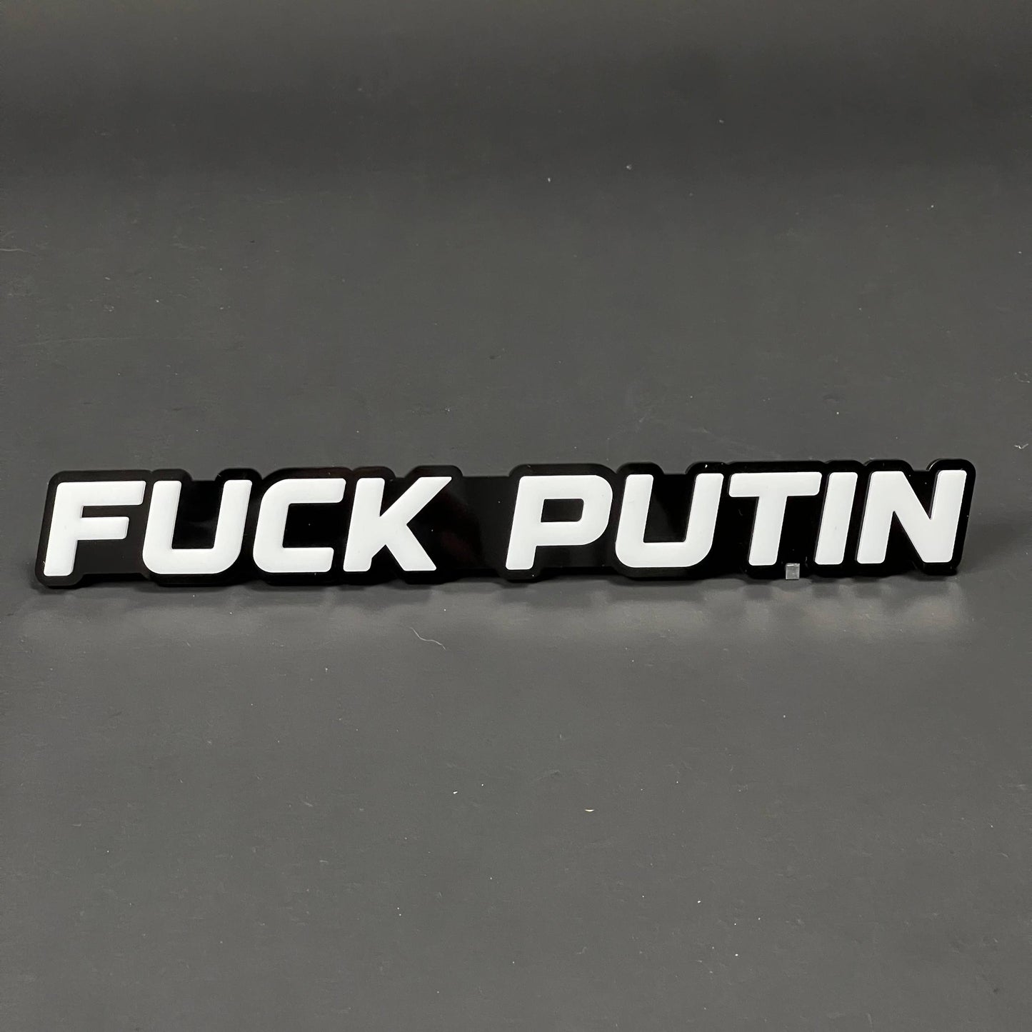 1PC FUCK PUTIN 3D Acrylic Badge - Car Truck Emblem Fender Tailgate Trunk Sticker