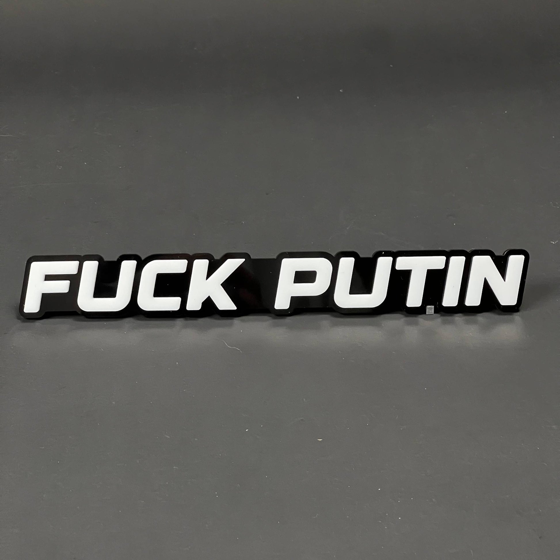 1PC FUCK PUTIN 3D Acrylic Badge - Car Truck Emblem Fender Tailgate Trunk Sticker