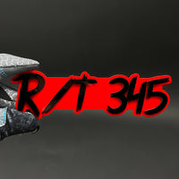 1PC R/T 345 3D Acrylic Badge - Car Truck Emblem Fender Tailgate Trunk Sticker