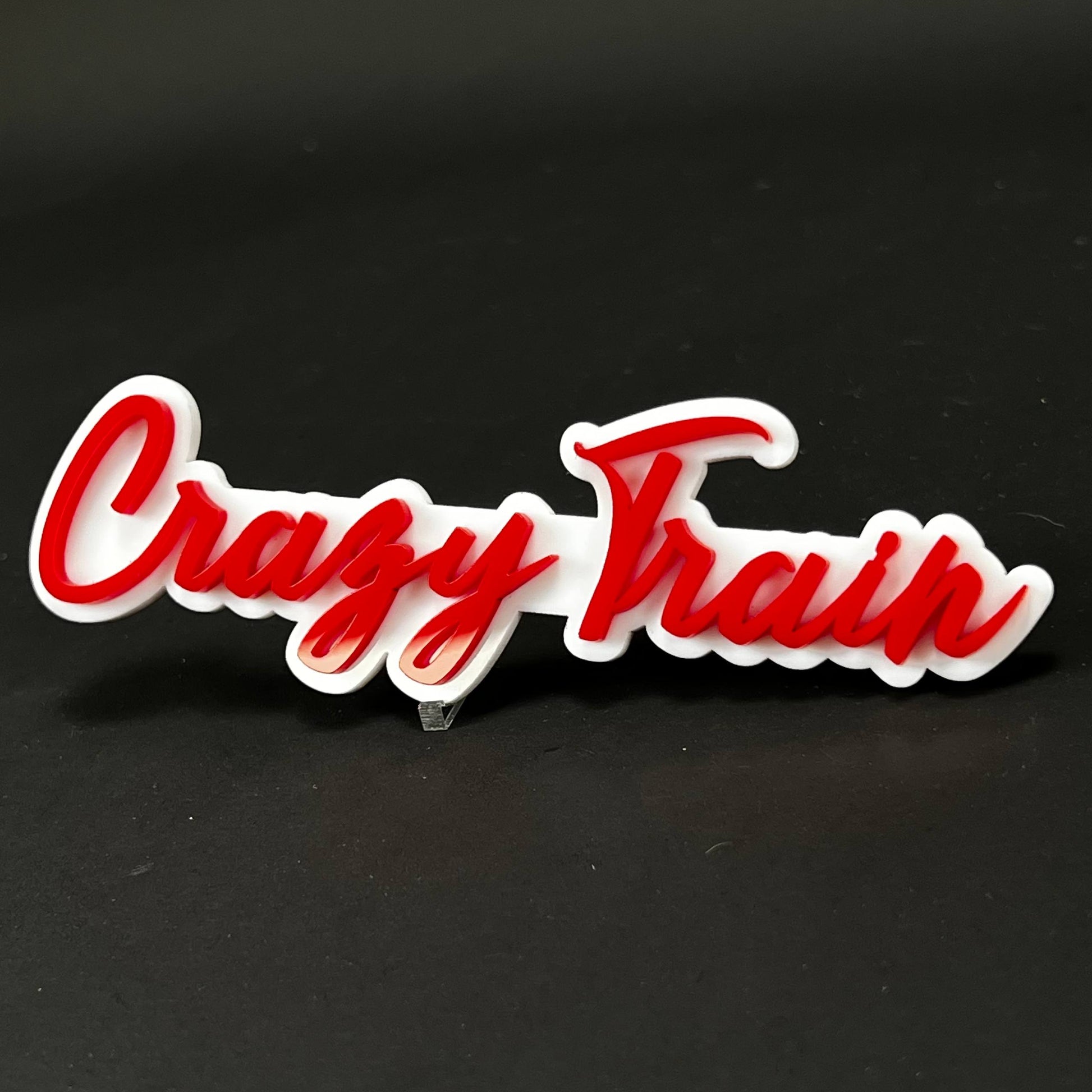 1PC Crazy Train 3D Acrylic Badge - Car Truck Emblem Fender Sticker