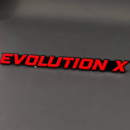 1PC EVOLUTION X 3D Acrylic Badge - Car Truck Emblem Fender Sticker