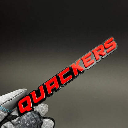 1PC QUACKERS 3D Acrylic Badge - Car Truck Emblem Fender Tailgate Trunk Sticker