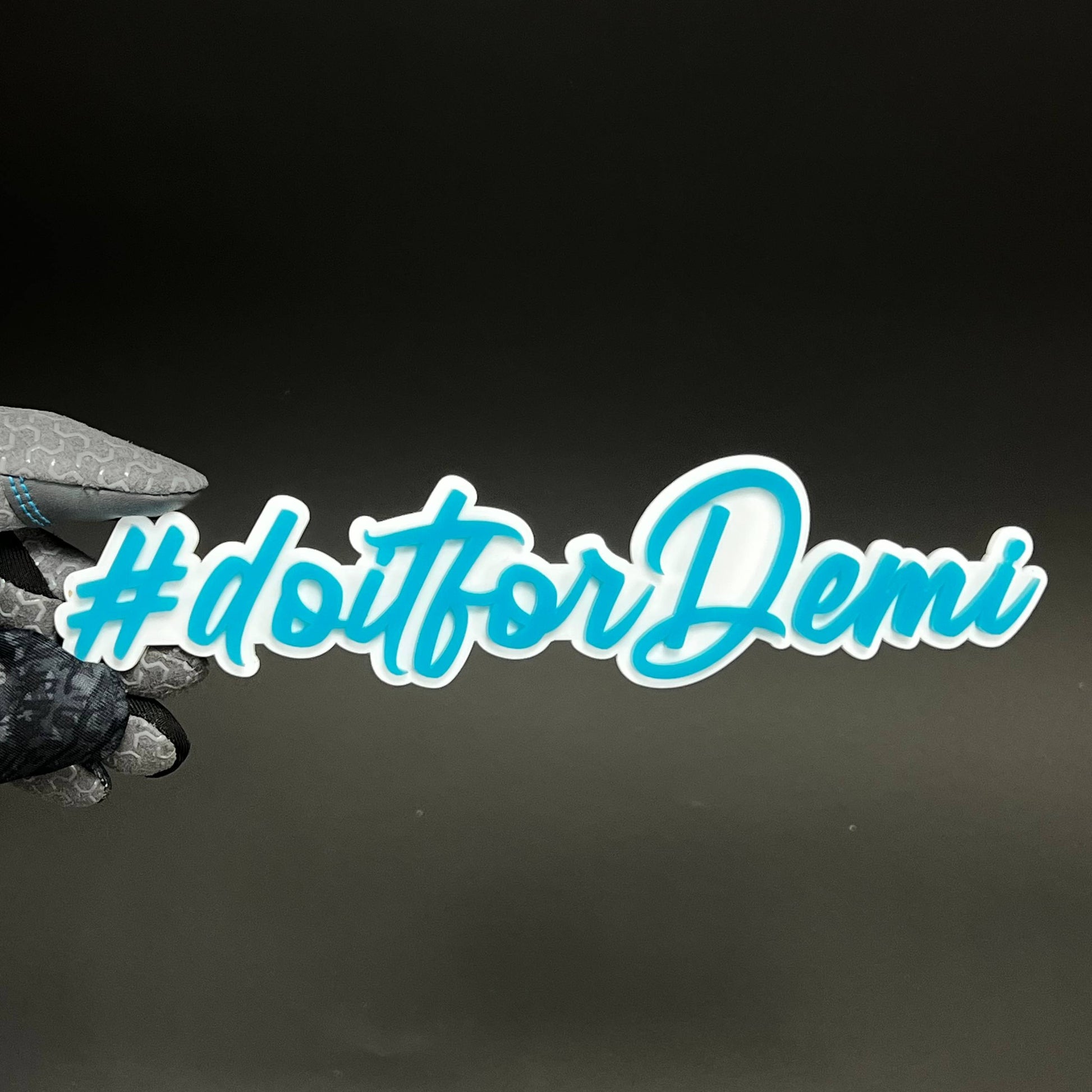 1PC #doitforDemi 3D Acrylic Badge - Car Truck Emblem Fender Sticker