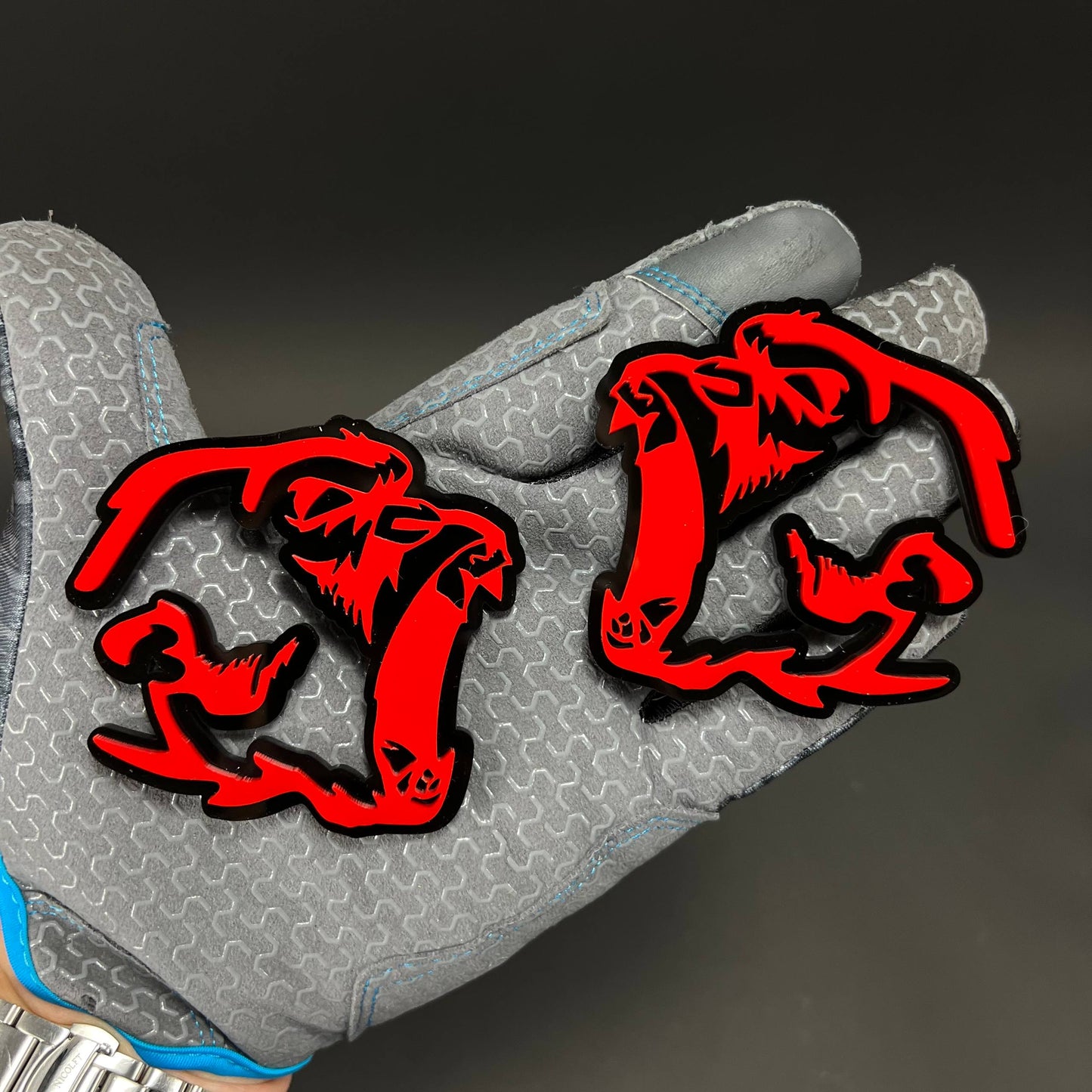 1PC Flexing Gorillas 3D Acrylic Badge - Car Truck Emblem Fender Sticker