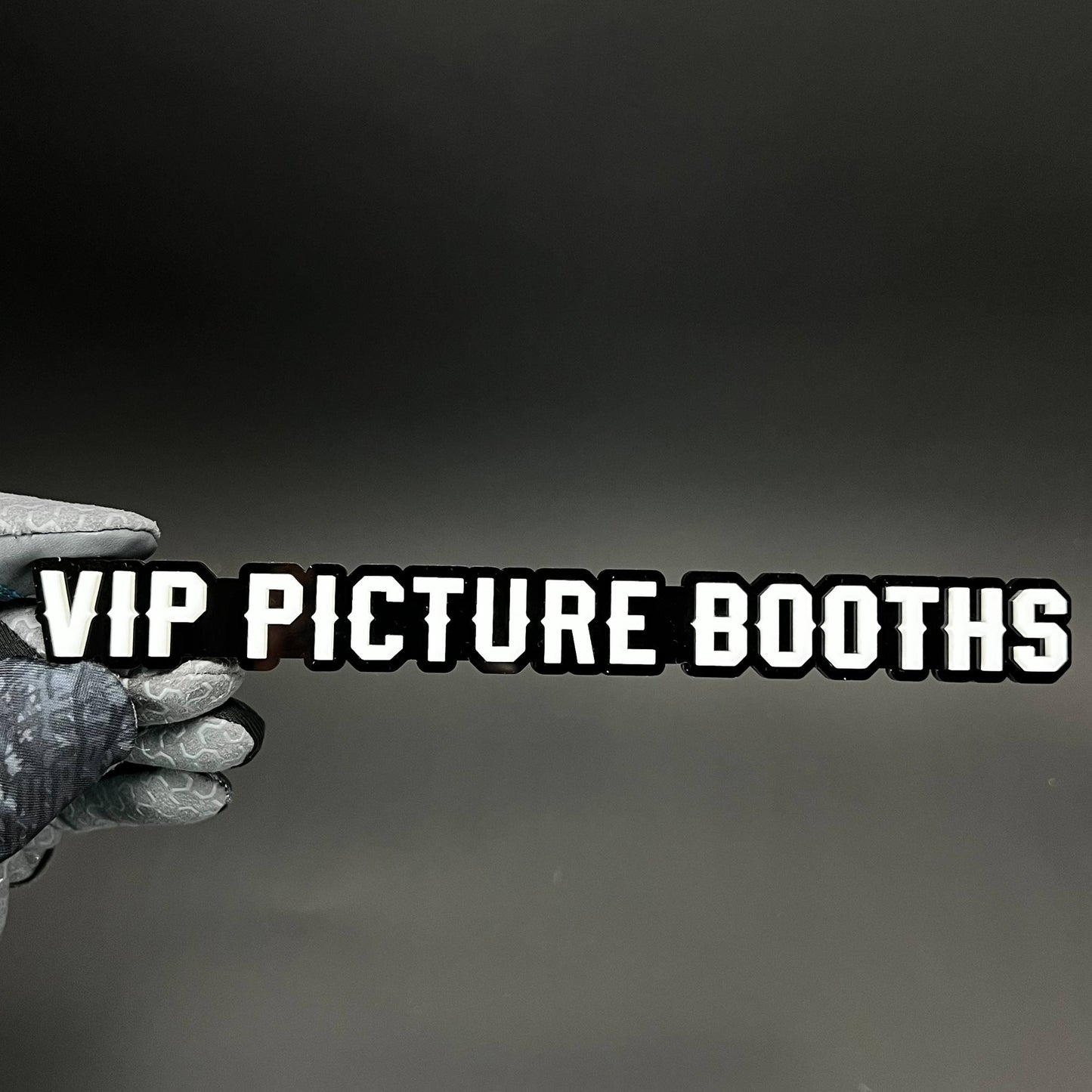 1PC VIP PICTURE BOOTHS 3D Acrylic Badge - Car Truck Emblem Fender Sticker
