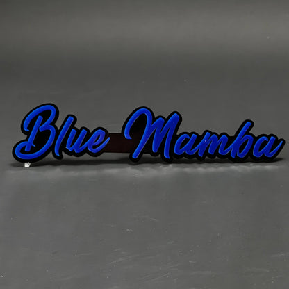 1PC Blue Mamba 3D Acrylic Badge - Car Truck Emblem Fender Tailgate Trunk Sticker