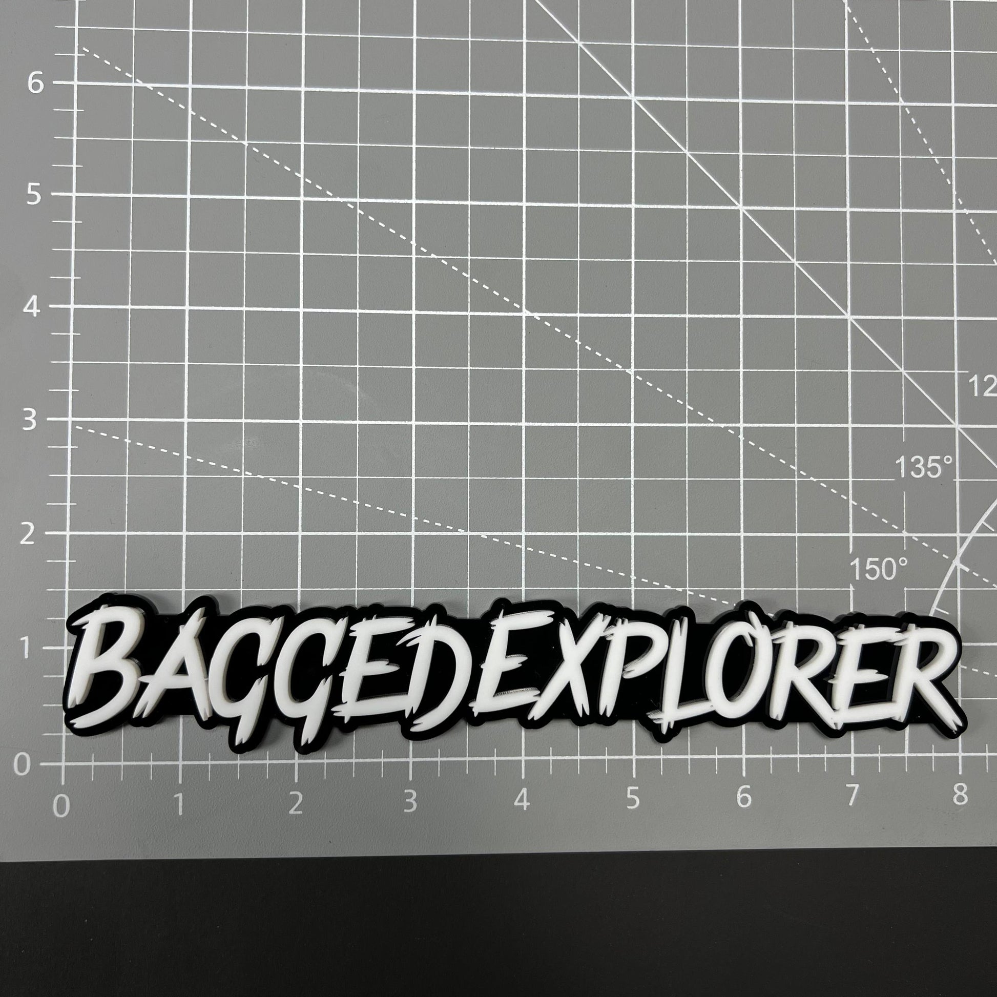 1PC BAGGEDEXPLORER 3D Acrylic Badge - Car Truck Emblem Fender Sticker
