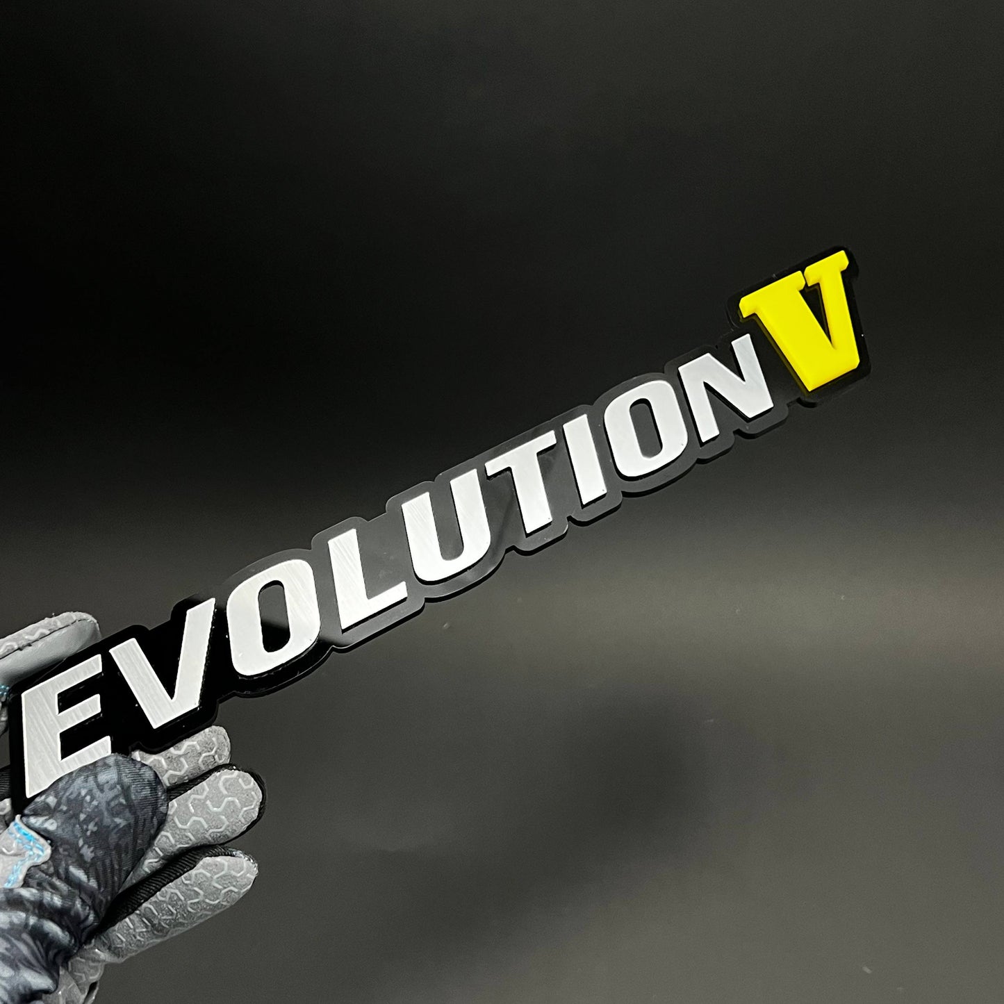 1PC EVOLUTION V 3D Acrylic Badge - Car Truck Emblem Fender Sticker