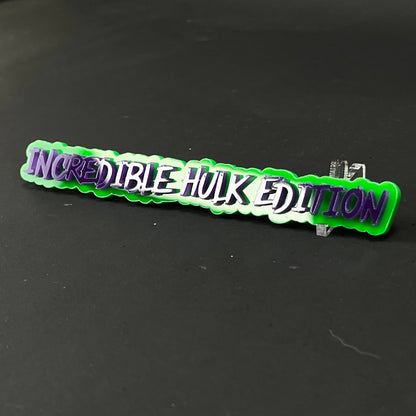 1PC INCREDIBLE HULK EDITION 3D Acrylic Badge - Car Truck Emblem Fender Sticker