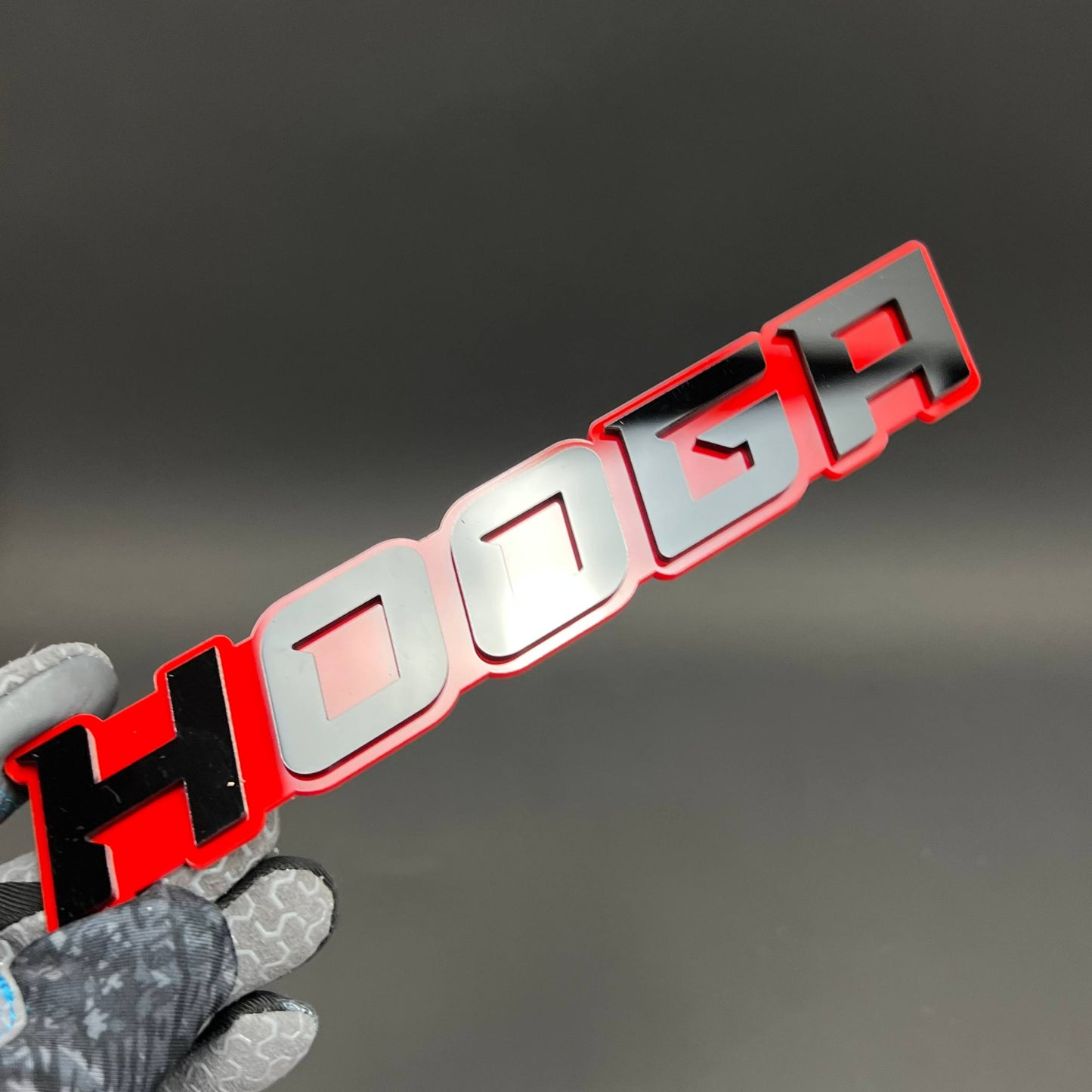 1PC HOOGA 3D Acrylic Badge - Car Truck Emblem Fender Tailgate Trunk Sticker