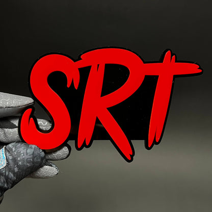 1PC SRT 3D Acrylic Badge - Car Truck Emblem Fender Tailgate Trunk Sticker
