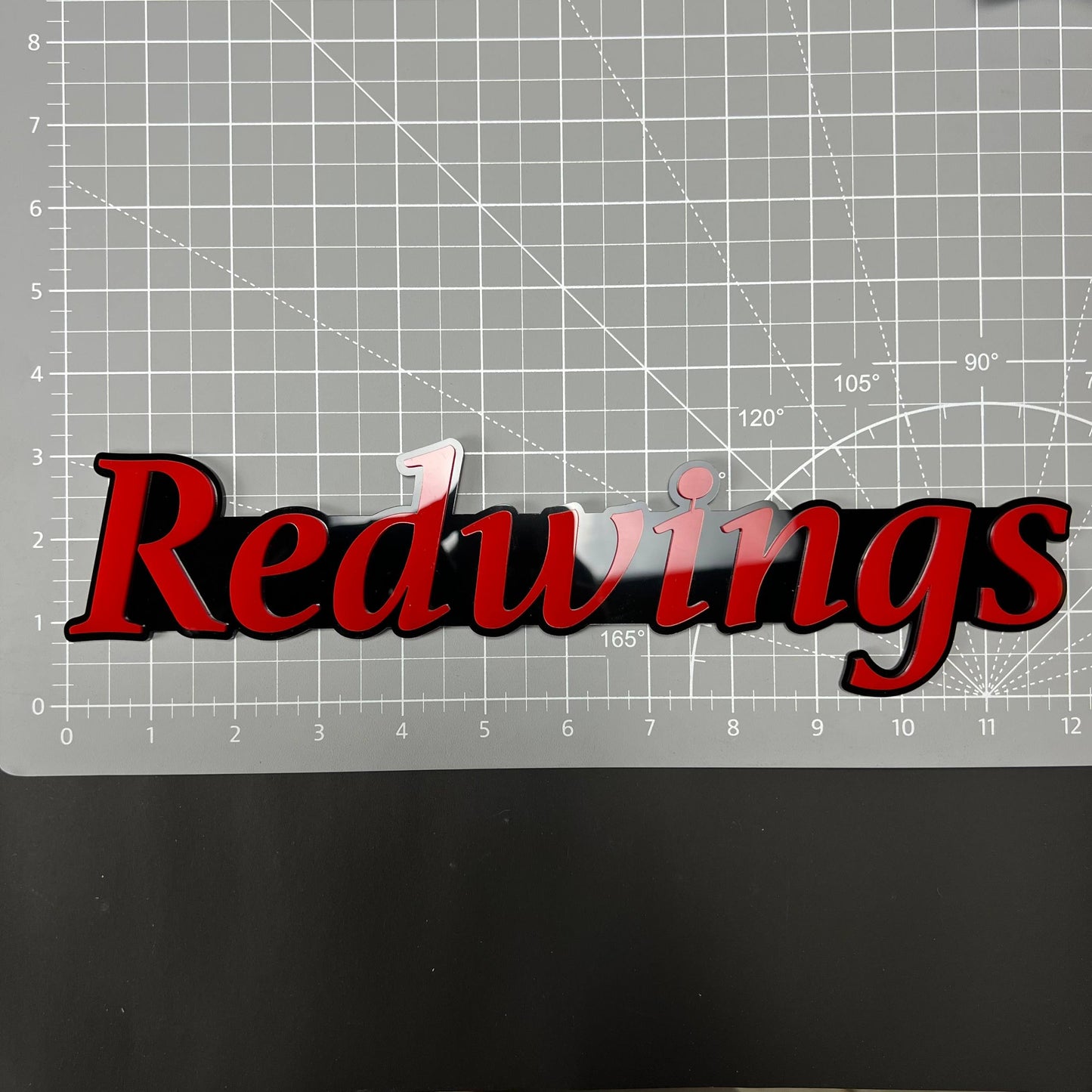 1PC Redwings 3D Acrylic Badge - Car Truck Emblem Fender Tailgate Trunk Sticker