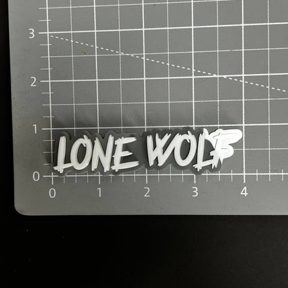 1PC LONE WOLF 3D Acrylic Badge - Car Truck Emblem Fender Tailgate Trunk Sticker