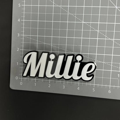 1PC Millie 3D Acrylic Badge - Car Truck Emblem Fender Tailgate Trunk Sticker