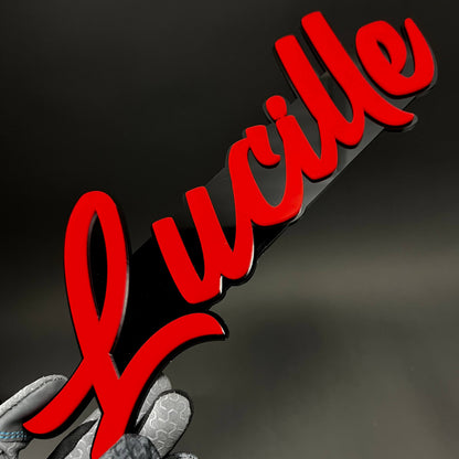 1PC Lucille 3D Acrylic Badge - Car Truck Emblem Fender Tailgate Trunk Sticker