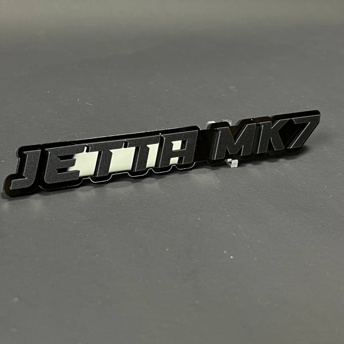 1PC JETTA MK7 3D Acrylic Badge - Car Truck Emblem Fender Tailgate Trunk Sticker