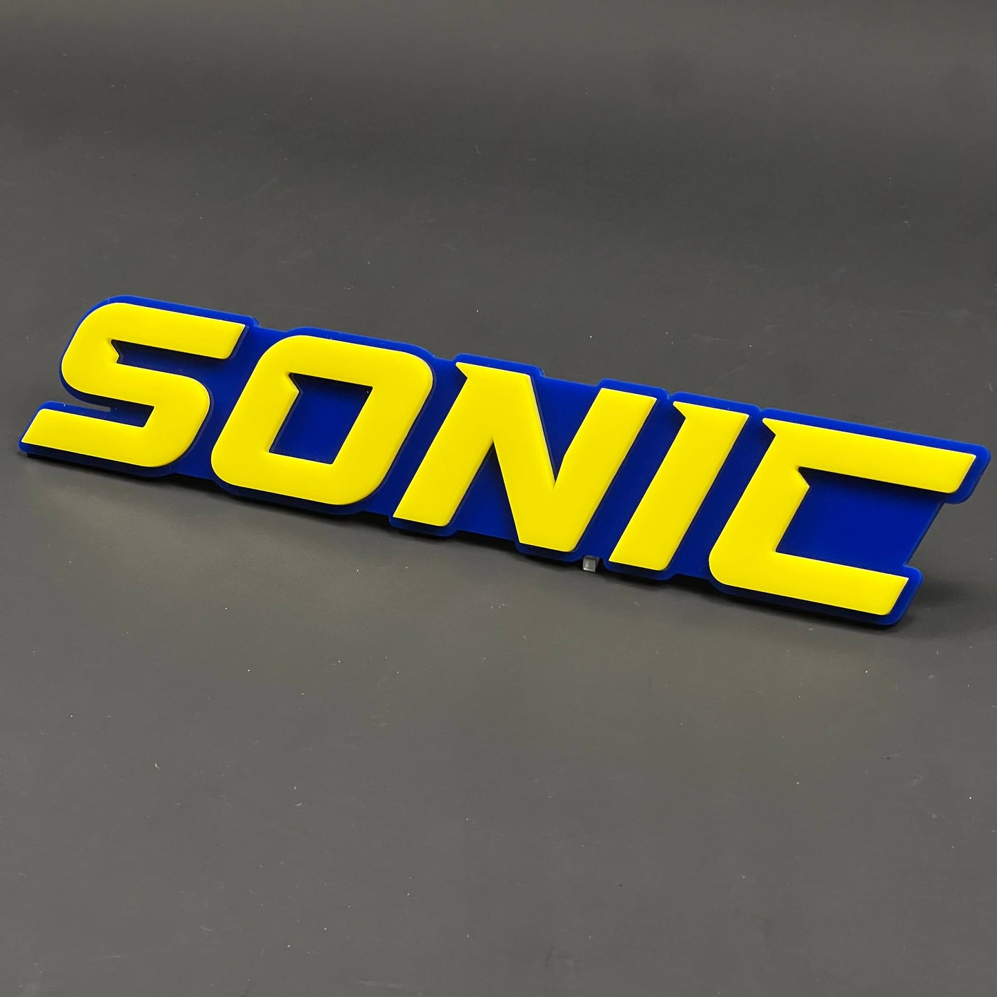 1PC SONIC (Yellow) 3D Acrylic Badge - Car Truck Emblem Fender Sticker