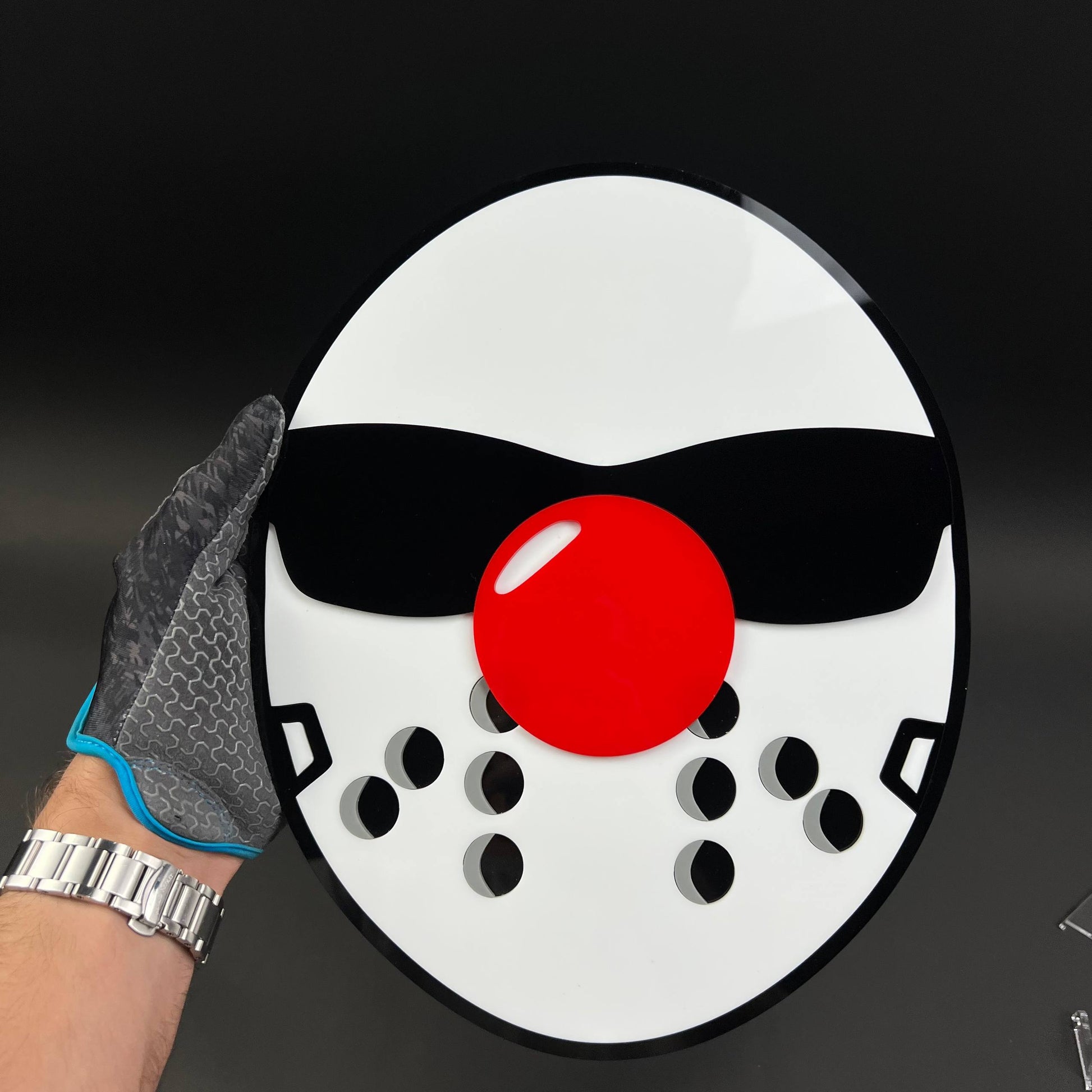 1PC Hockey Mask 3D Acrylic Badge - Car Truck Emblem Fender Sticker