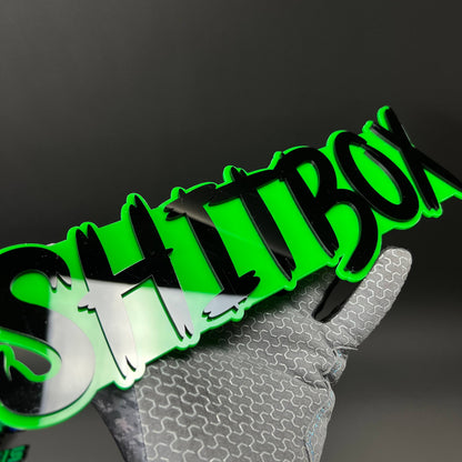 1PC SHITBOX 3D Acrylic Badge - Car Truck Emblem Fender Tailgate Trunk Sticker