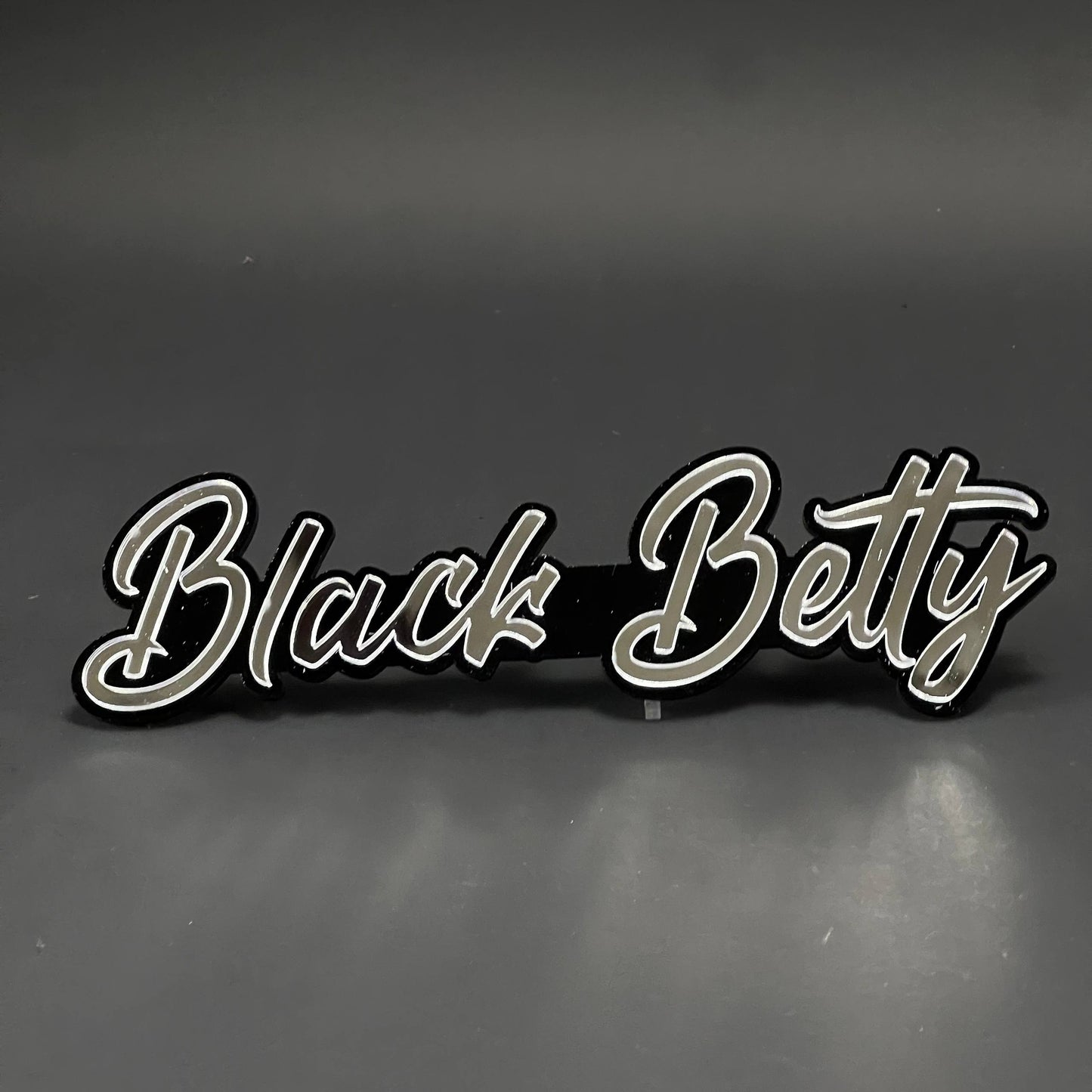 1PC Black Betty 3D Acrylic Badge - Car Truck Emblem Fender Sticker