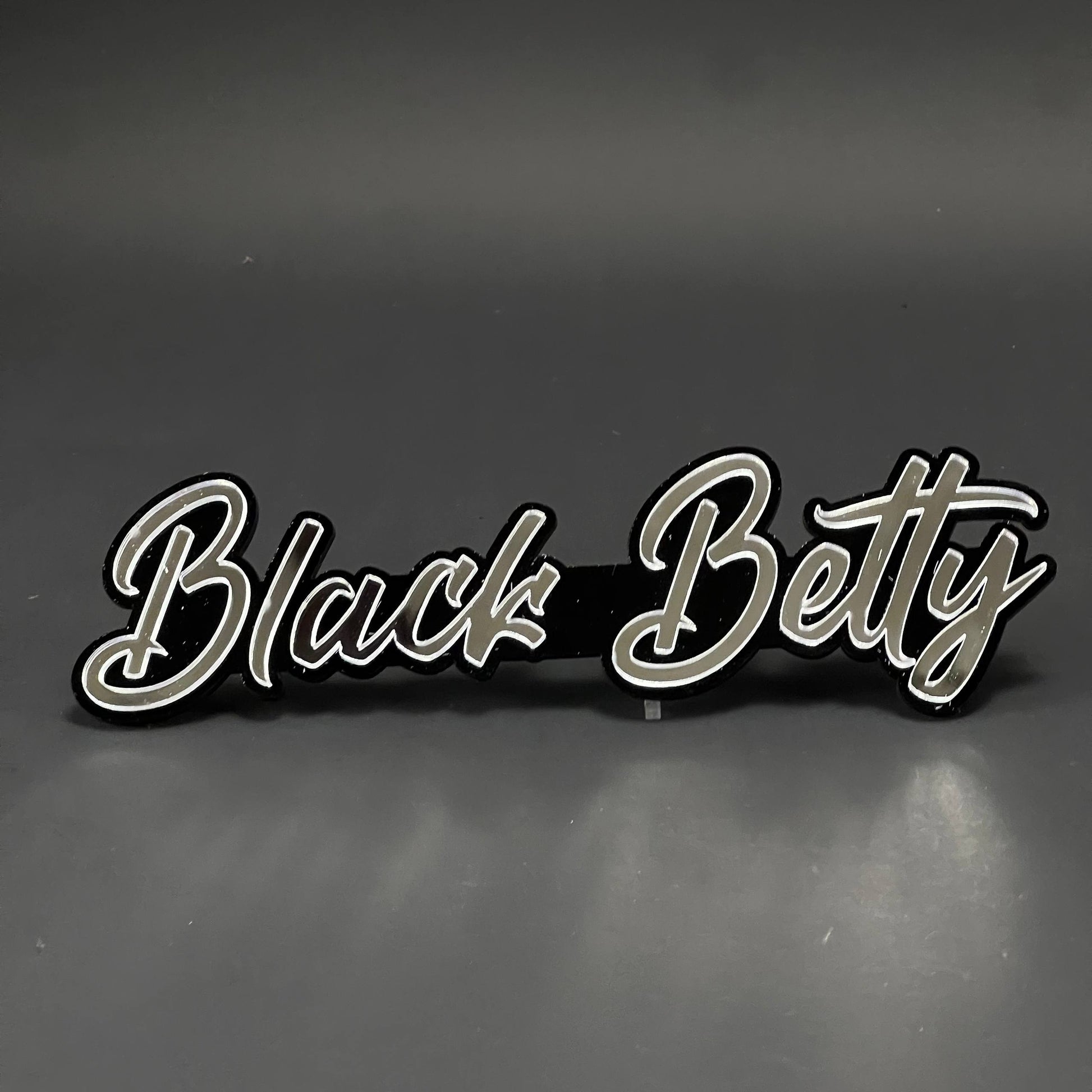 1PC Black Betty 3D Acrylic Badge - Car Truck Emblem Fender Sticker