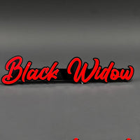 1PC Black Widow (Red) 3D Acrylic Badge - Car Truck Emblem Fender Tailgate Trunk Sticker