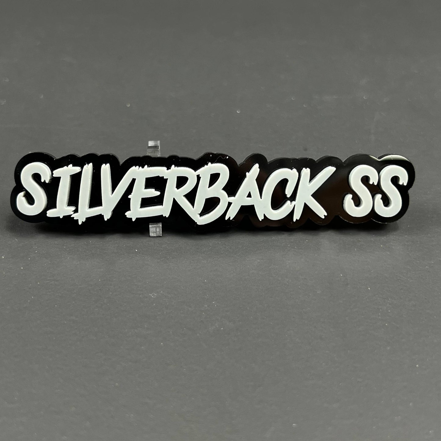 1PC SILVERBACK SS 3D Acrylic Badge - Car Truck Emblem Fender Sticker