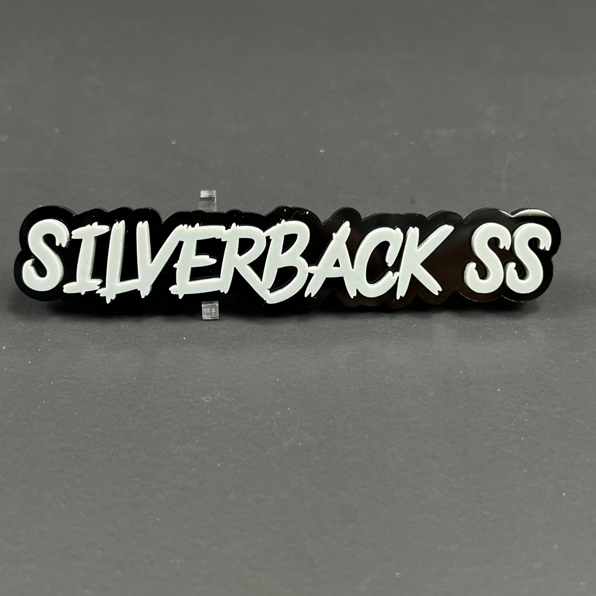 1PC SILVERBACK SS 3D Acrylic Badge - Car Truck Emblem Fender Sticker