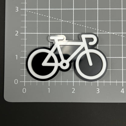 1PC Bicycle 3D Acrylic Badge - Car Truck Emblem Fender Tailgate Trunk Sticker