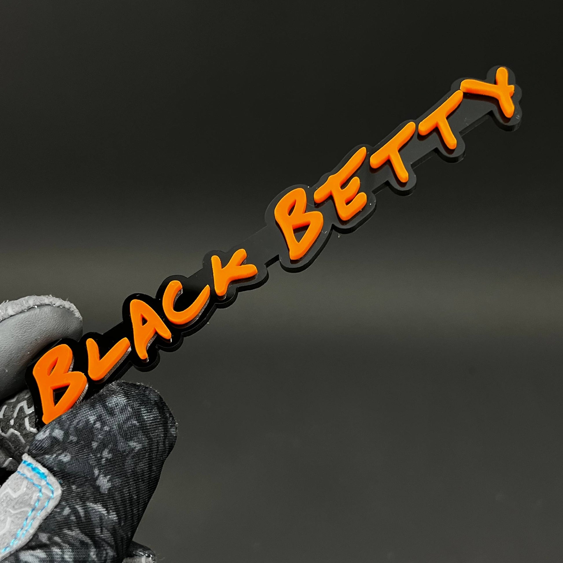 1PC Black Betty 3D Acrylic Badge - Car Truck Emblem Fender Sticker