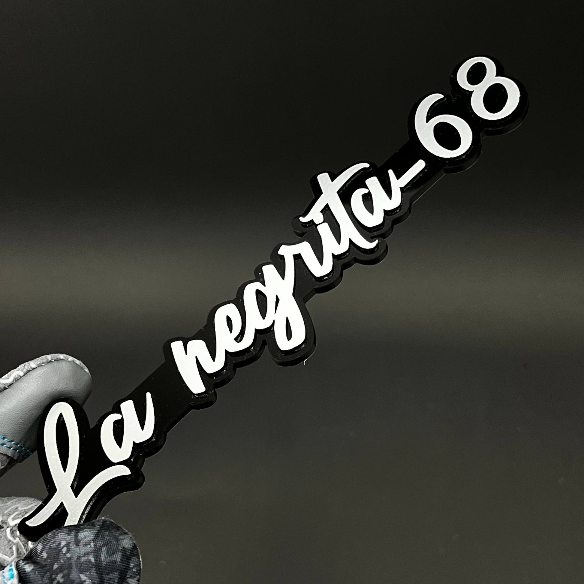 1PC La negrita-68 3D Acrylic Badge - Car Truck Emblem Fender Sticker