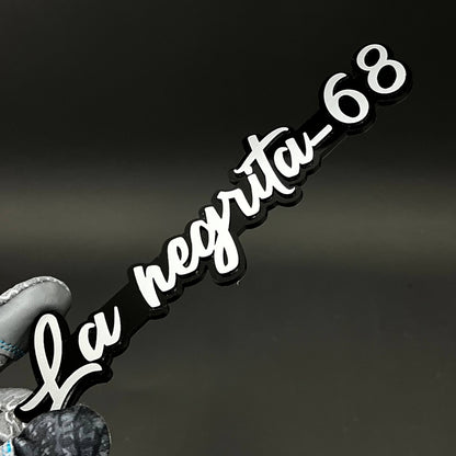 1PC La negrita-68 3D Acrylic Badge - Car Truck Emblem Fender Sticker