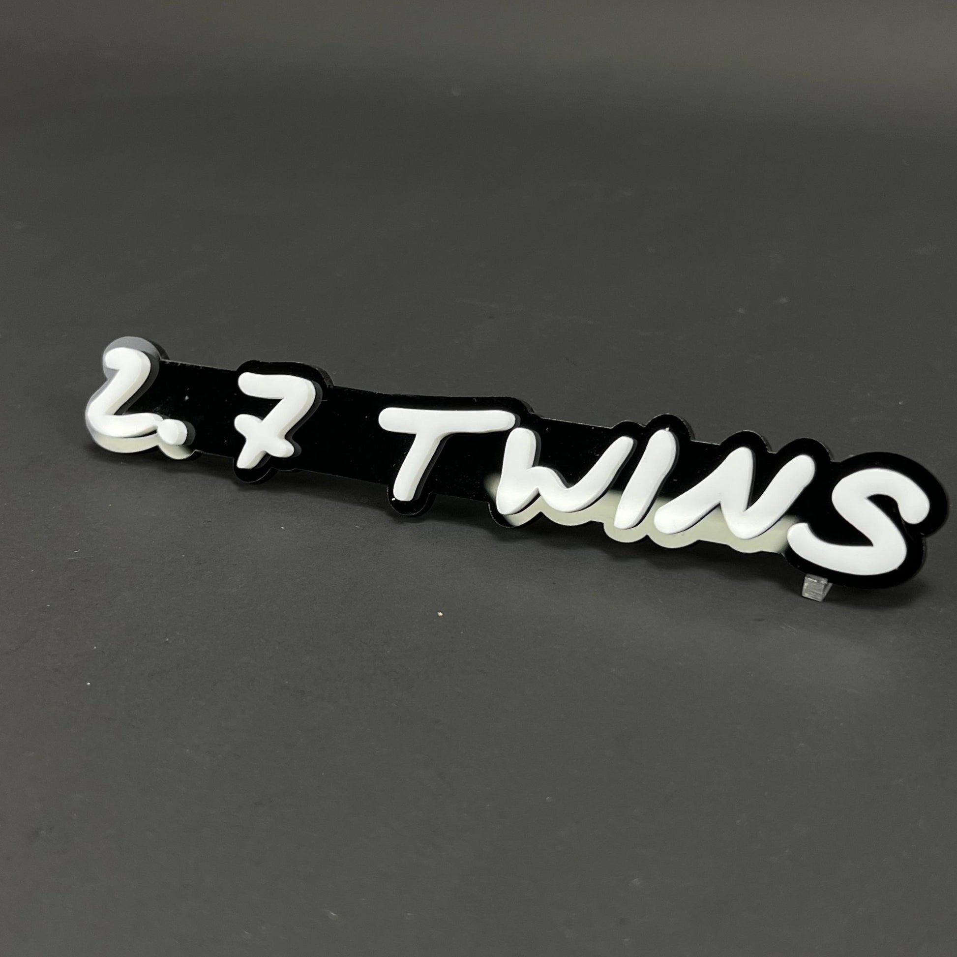1PC 2.7 TWINS 3D Acrylic Badge - Car Truck Emblem Fender Tailgate Trunk Sticker
