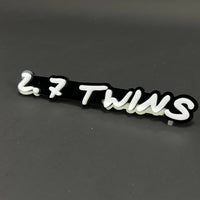 1PC 2.7 TWINS 3D Acrylic Badge - Car Truck Emblem Fender Tailgate Trunk Sticker