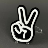 1PC Peace Hand 3D Acrylic Badge - Car Truck Emblem Fender Tailgate Trunk Sticker