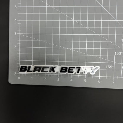 1PC Black Betty 3D Acrylic Badge - Car Truck Emblem Fender Sticker