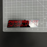 1PC POWERED BY SASQUATCH 3D Acrylic Badge - Car Truck Emblem Fender Sticker