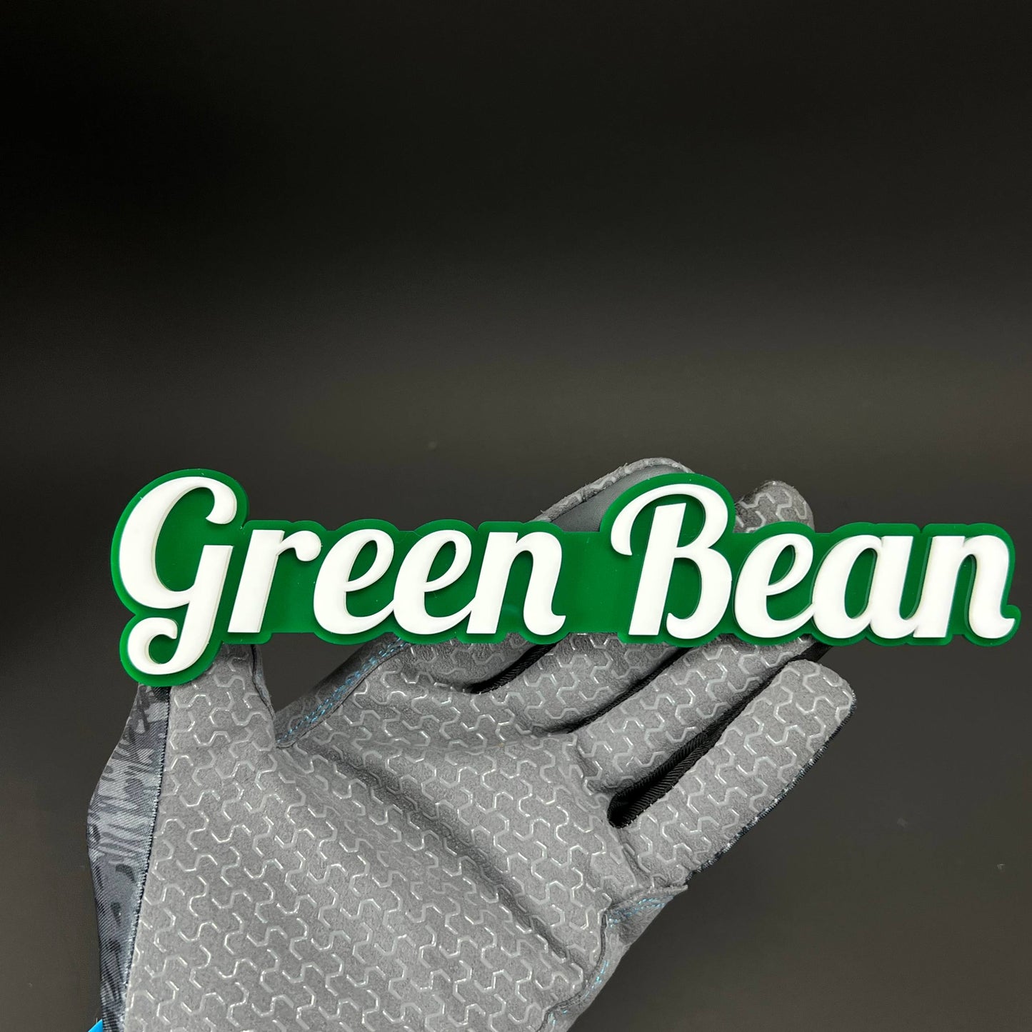1PC Green Bean 3D Acrylic Badge - Car Truck Emblem Fender Tailgate Trunk Sticker