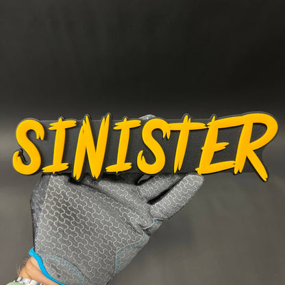 1PC SINISTER 3D Acrylic Badge - Car Truck Emblem Fender Tailgate Trunk Sticker