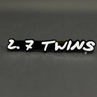 1PC 2.7 TWINS 3D Acrylic Badge - Car Truck Emblem Fender Tailgate Trunk Sticker