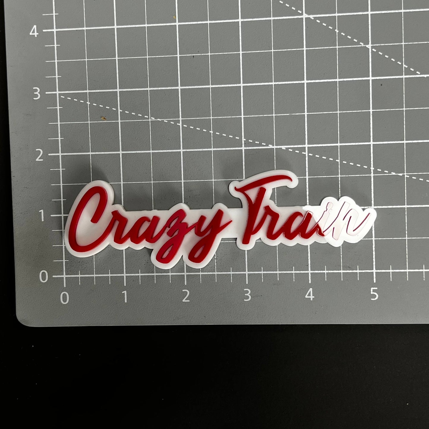 1PC Crazy Train 3D Acrylic Badge - Car Truck Emblem Fender Sticker