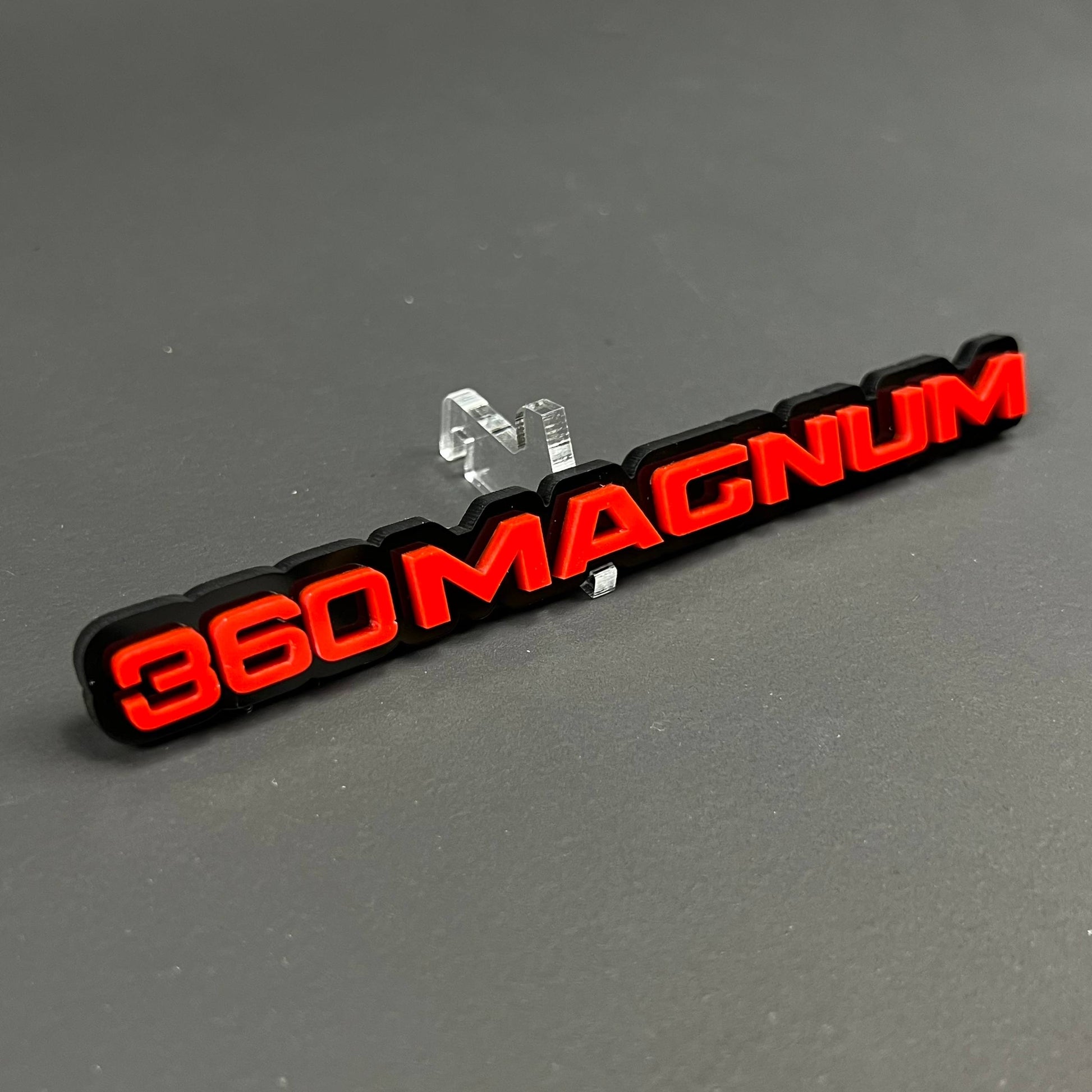 1PC 360MAGNUM 3D Acrylic Badge - Car Truck Emblem Fender Tailgate Trunk Sticker