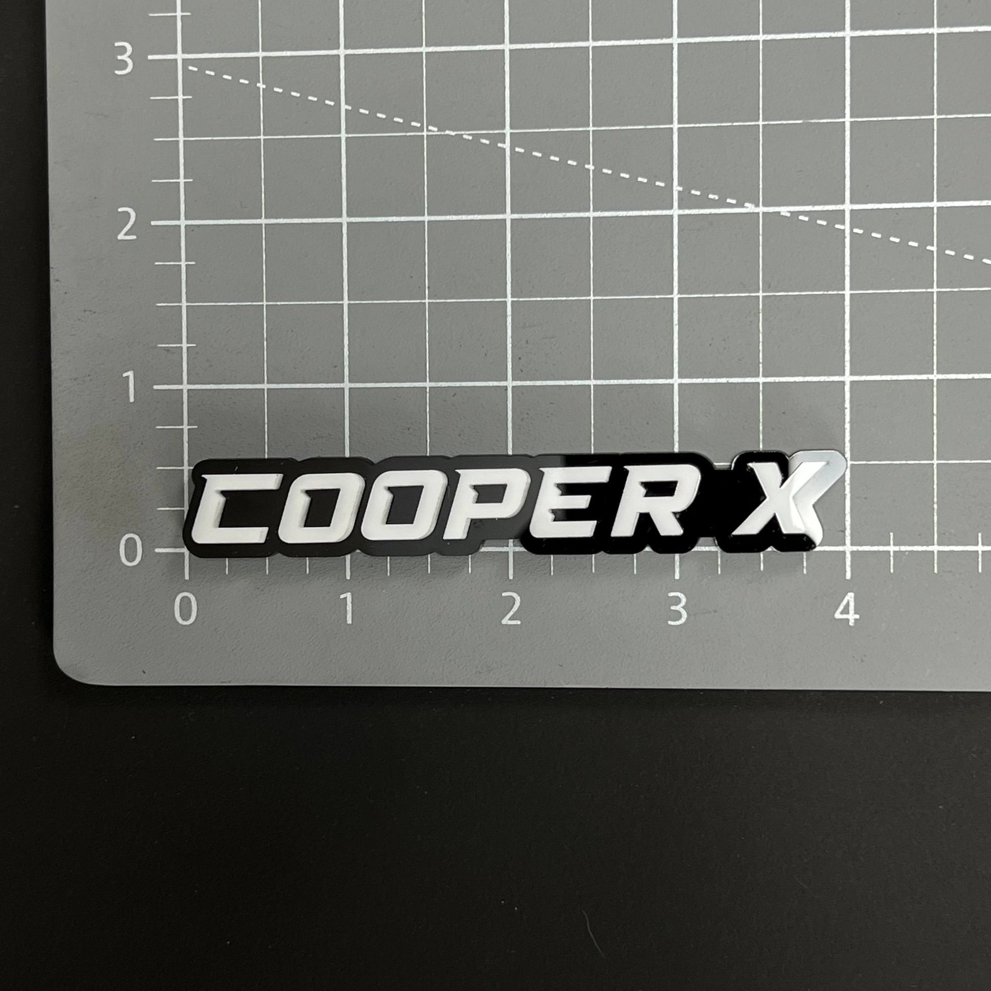 1PC COOPER X 3D Acrylic Badge - Car Truck Emblem Fender Tailgate Trunk Sticker