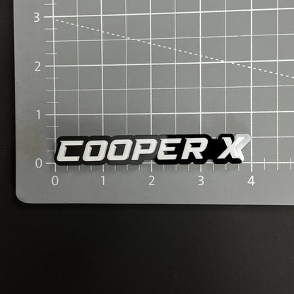 1PC COOPER X 3D Acrylic Badge - Car Truck Emblem Fender Tailgate Trunk Sticker