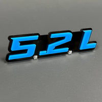 5.2L 3D Acrylic Badge - Car Truck Emblem Fender Tailgate Trunk Sticker