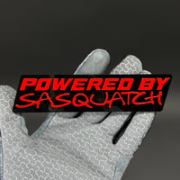 1PC POWERED BY SASQUATCH 3D Acrylic Badge - Car Truck Emblem Fender Sticker