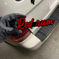 1PC Red rum 3D Acrylic Badge - Car Truck Emblem Fender Tailgate Trunk Sticker