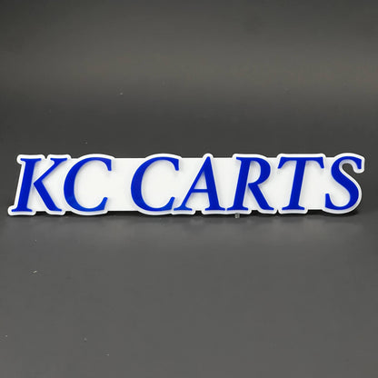 1PC KC CARTS 3D Acrylic Badge - Car Truck Emblem Fender Tailgate Trunk Sticker