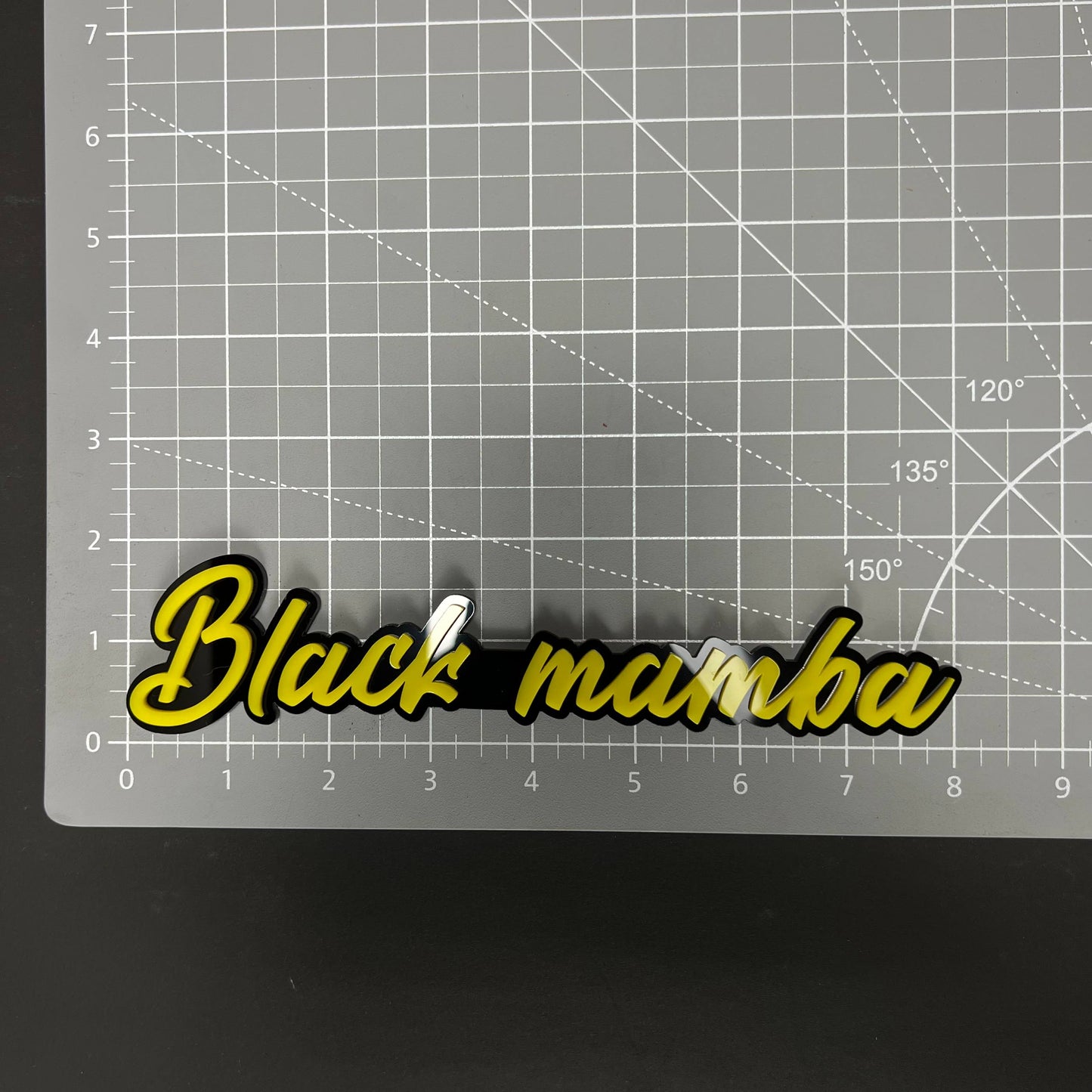 1PC Black mamba 3D Acrylic Badge - Car Truck Emblem Fender Sticker
