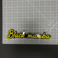 1PC Black mamba 3D Acrylic Badge - Car Truck Emblem Fender Sticker
